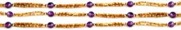 Triple-strand Natural Tulasi 1mm, Amethyst